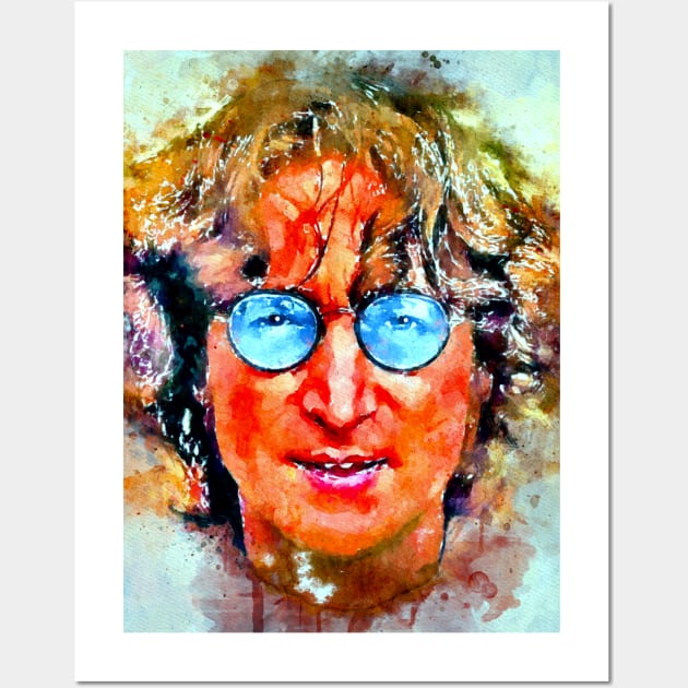 Watercolor Lennon Wall Art by danieljanda